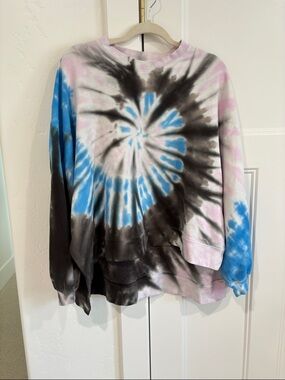 Electric & Rose Tie-Dye Sweatshirt - Pink & Cream